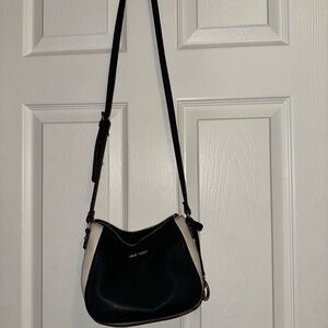 Nine West Black and Cream Crossbody Bag